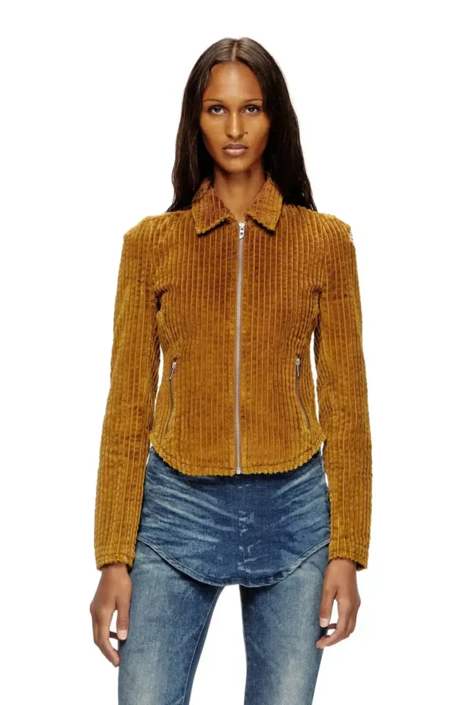 g-enea Veste-chemise en velours côtelé de coton