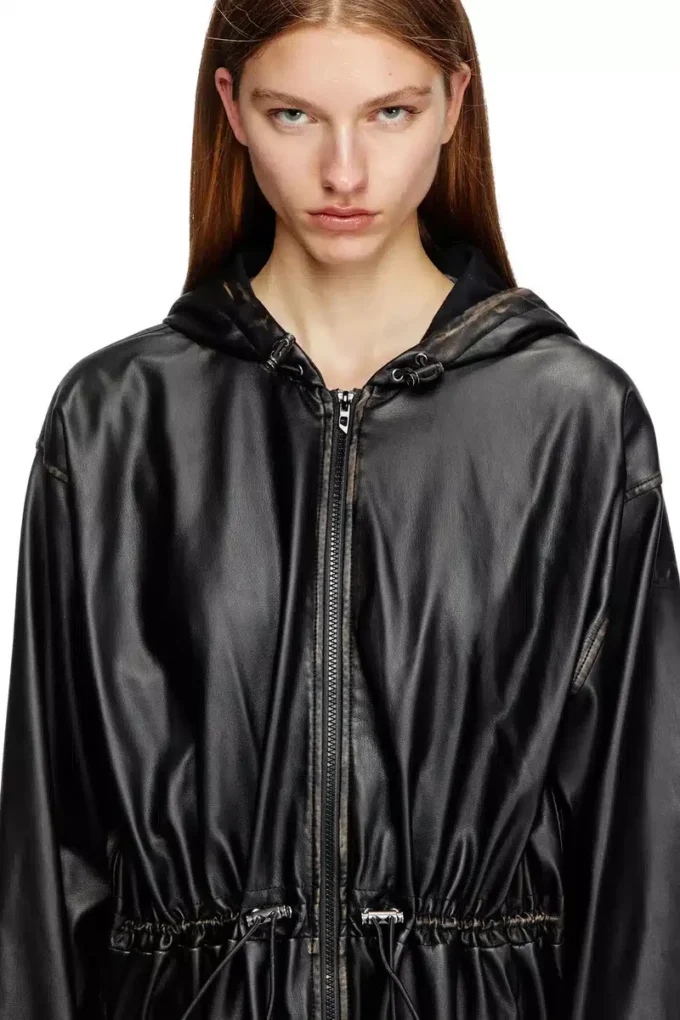 g-lary Manteau utilitaire à capuche délavé