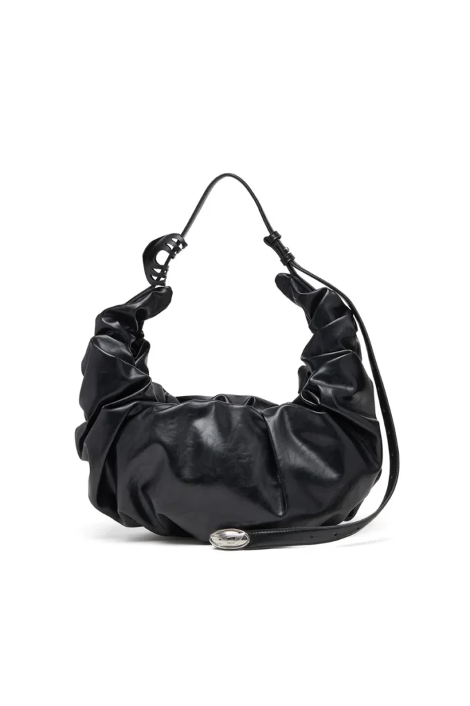 grab-d hobo l Grab-D L – Grand sac hobo froissé en PU brillant