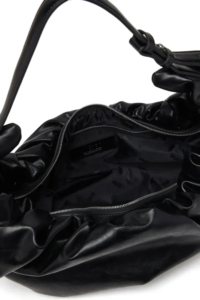 grab-d hobo l Grab-D L – Grand sac hobo froissé en PU brillant