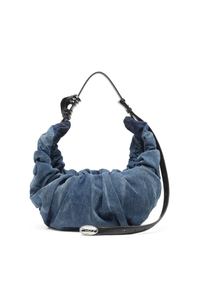 grab-d hobo l Sac hobo Grab-D-Large froissé en denim traité