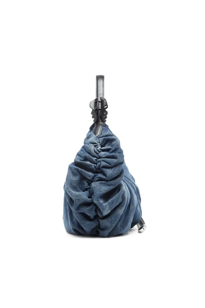grab-d hobo l Sac hobo Grab-D-Large froissé en denim traité