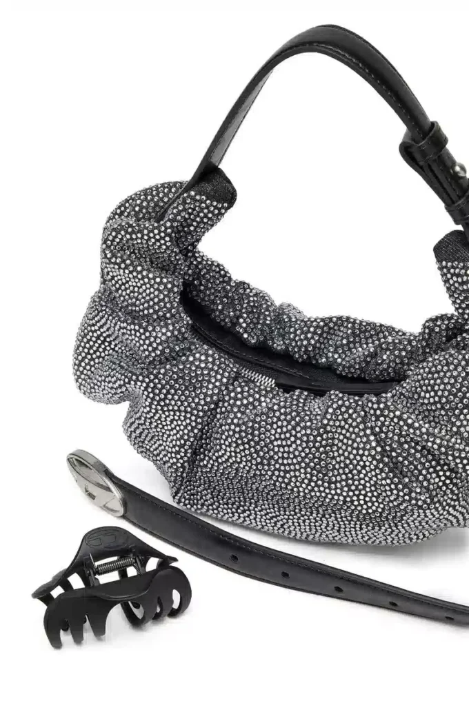 grab-d hobo s Sac hobo froissé Grab-D S-Small en denim cristal