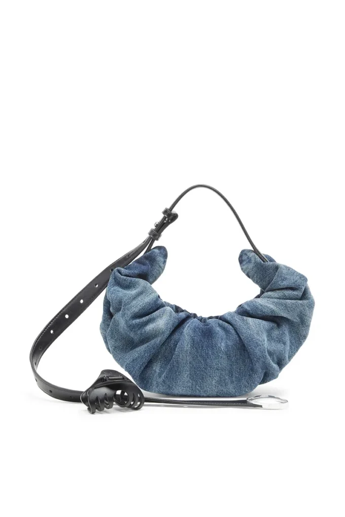 grab-d hobo s Sac hobo froissé Grab-D-Small en denim traité
