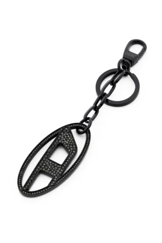 holy-c Porte-clés ovale en métal avec cristaux