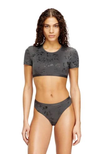 irma-gft T-shirt court à effet métallisé