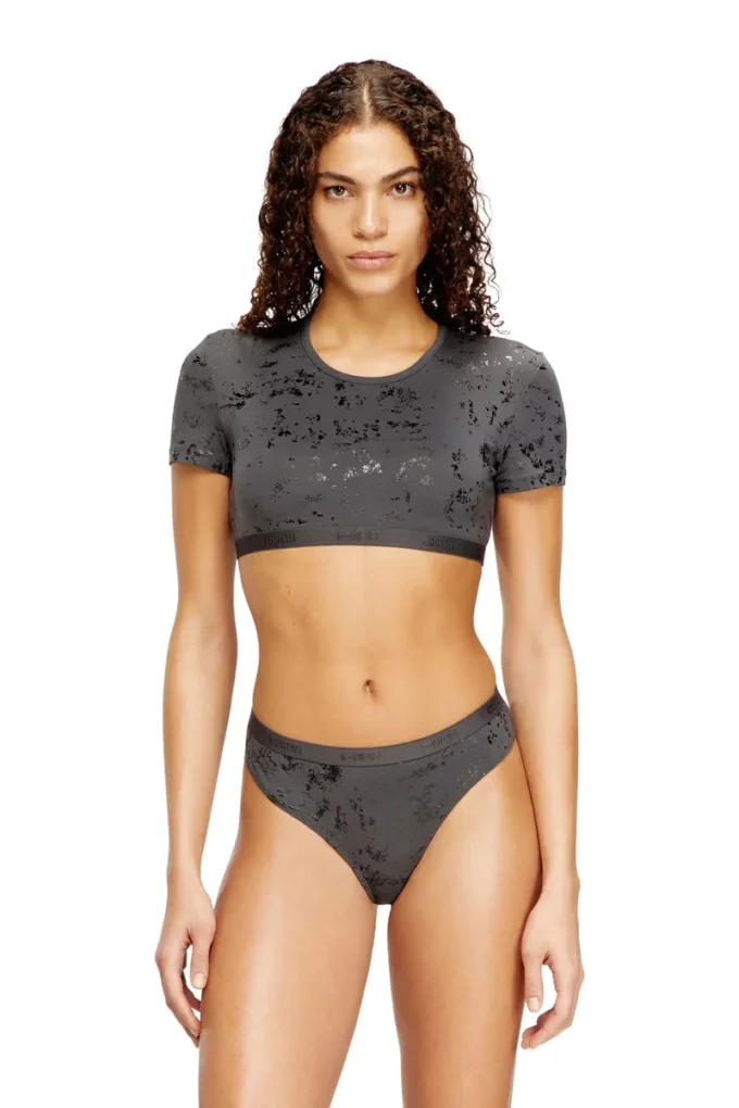 irma-gft T-shirt court à effet métallisé