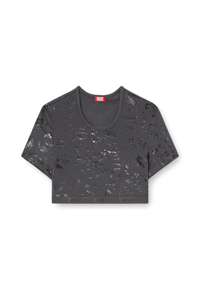 irma-gft T-shirt court à effet métallisé
