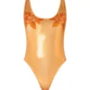 ivo_nny_swimsuit Maillot de bain métallisé avec imprimé lotus