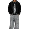 j-arry Blouson bomber doublé en laine mélangée