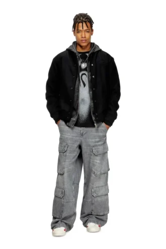 j-arry Blouson bomber doublé en laine mélangée