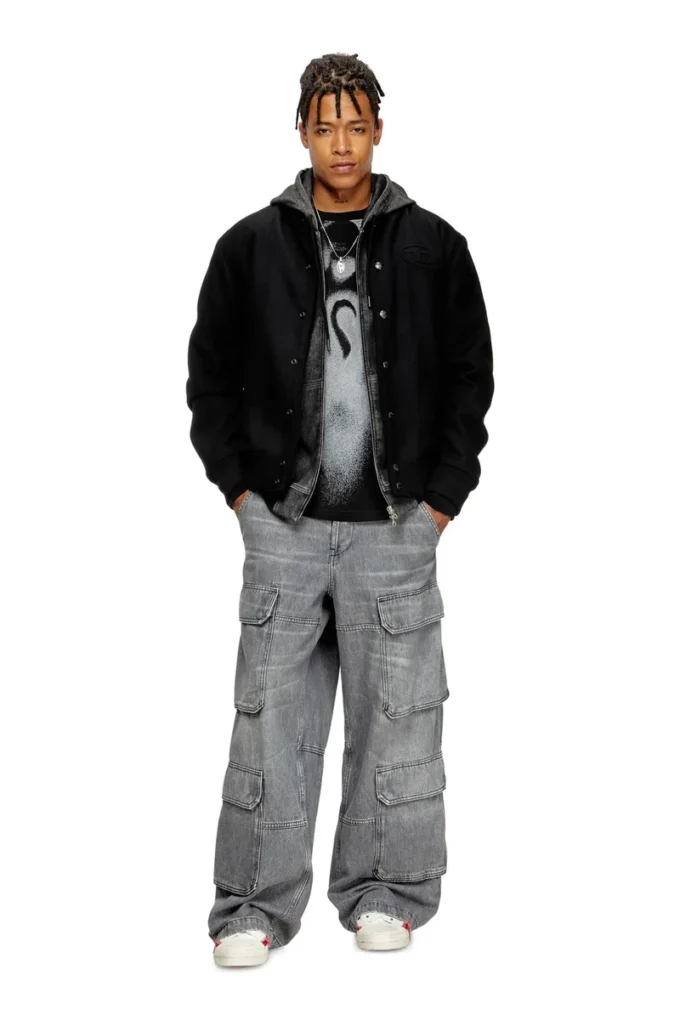 j-arry Blouson bomber doublé en laine mélangée