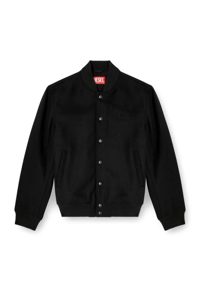 j-arry Blouson bomber doublé en laine mélangée