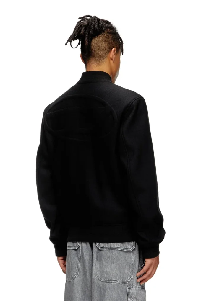 j-arry Blouson bomber doublé en laine mélangée