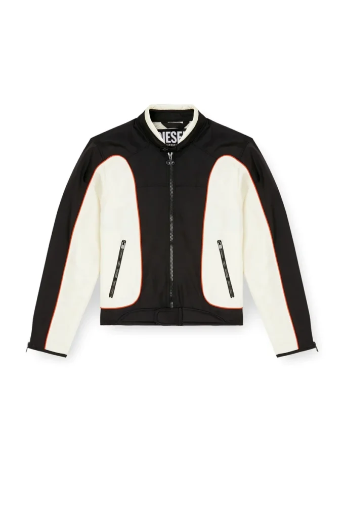 j-blink-a Veste motard color block avec passepoil