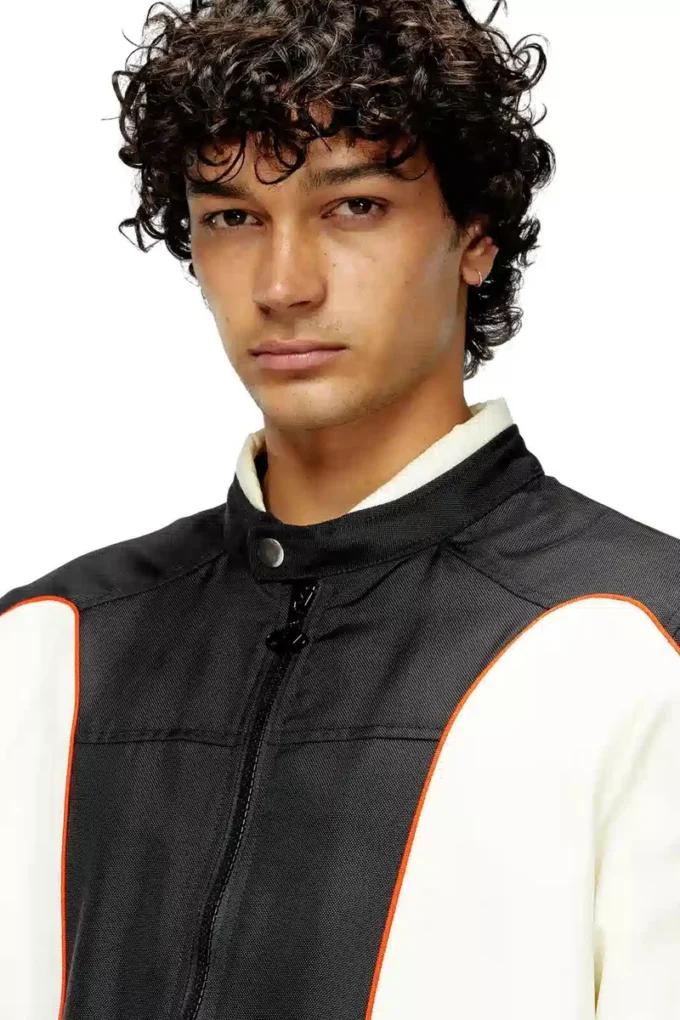 j-blink-a Veste motard color block avec passepoil