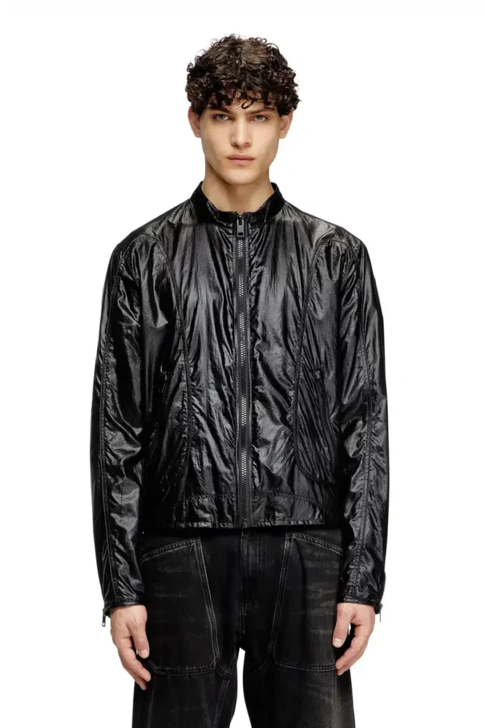 j-clays Blouson motard en ripstop brillant