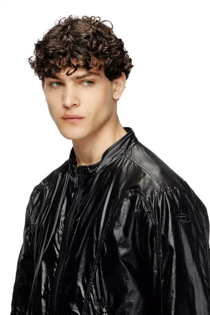 j-clays Blouson motard en ripstop brillant
