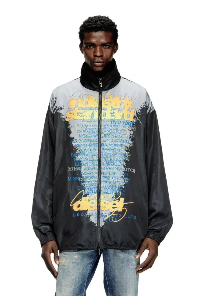 j-erik Veste en jersey technique avec imprimé paroles de chanson