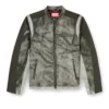 j-evert Blouson motard en toile imprimée