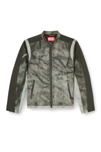 j-evert Blouson motard en toile imprimée