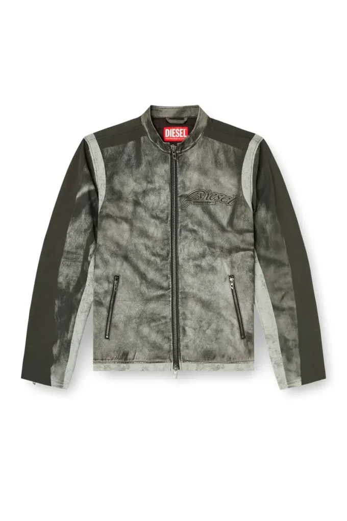 j-evert Blouson motard en toile imprimée