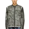 j-evert Blouson motard en toile imprimée