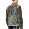 j-evert Blouson motard en toile imprimée