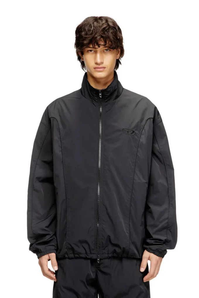 j-five-wrd-akad Veste en nylon froissé avec passepoil