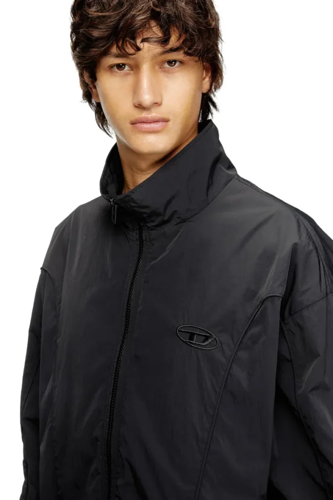j-five-wrd-akad Veste en nylon froissé avec passepoil