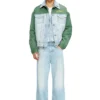 j-giant-20th Veste en denim avec empiècement en coton