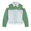 j-giant-20th Veste en denim avec empiècement en coton