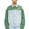 j-giant-20th Veste en denim avec empiècement en coton