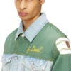 j-giant-20th Veste en denim avec empiècement en coton