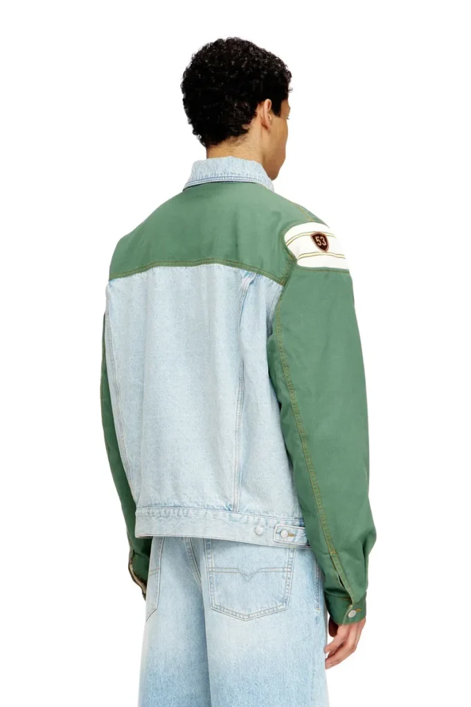 j-giant-20th Veste en denim avec empiècement en coton