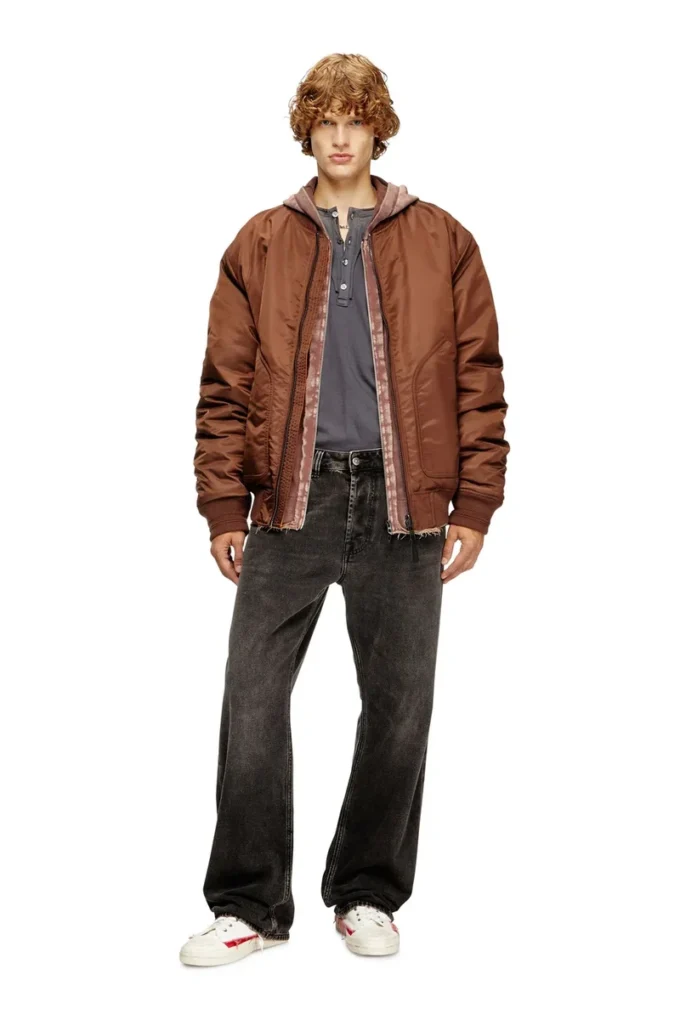 j-held Blouson aviateur en nylon rembourré avec Oval D