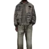 j-kepes-dlbz Blouson bomber rembourré en satin imprimé