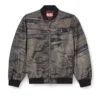 j-kepes-dlbz Blouson bomber rembourré en satin imprimé