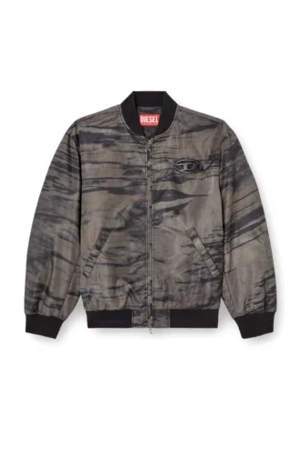 j-kepes-dlbz Blouson bomber rembourré en satin imprimé
