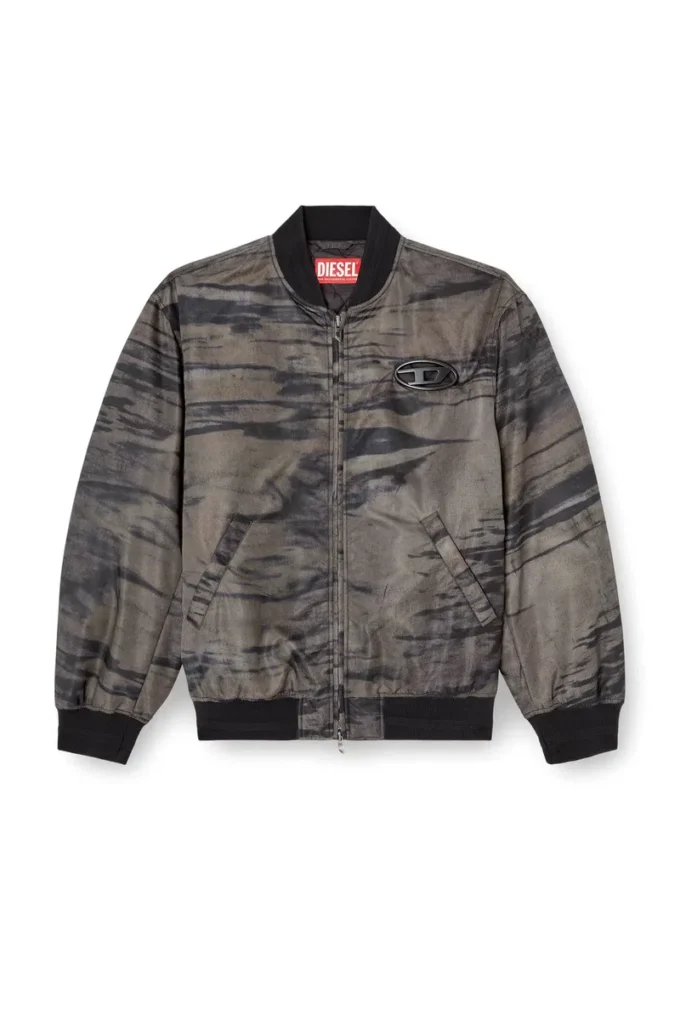 j-kepes-dlbz Blouson bomber rembourré en satin imprimé