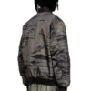 j-kepes-dlbz Blouson bomber rembourré en satin imprimé