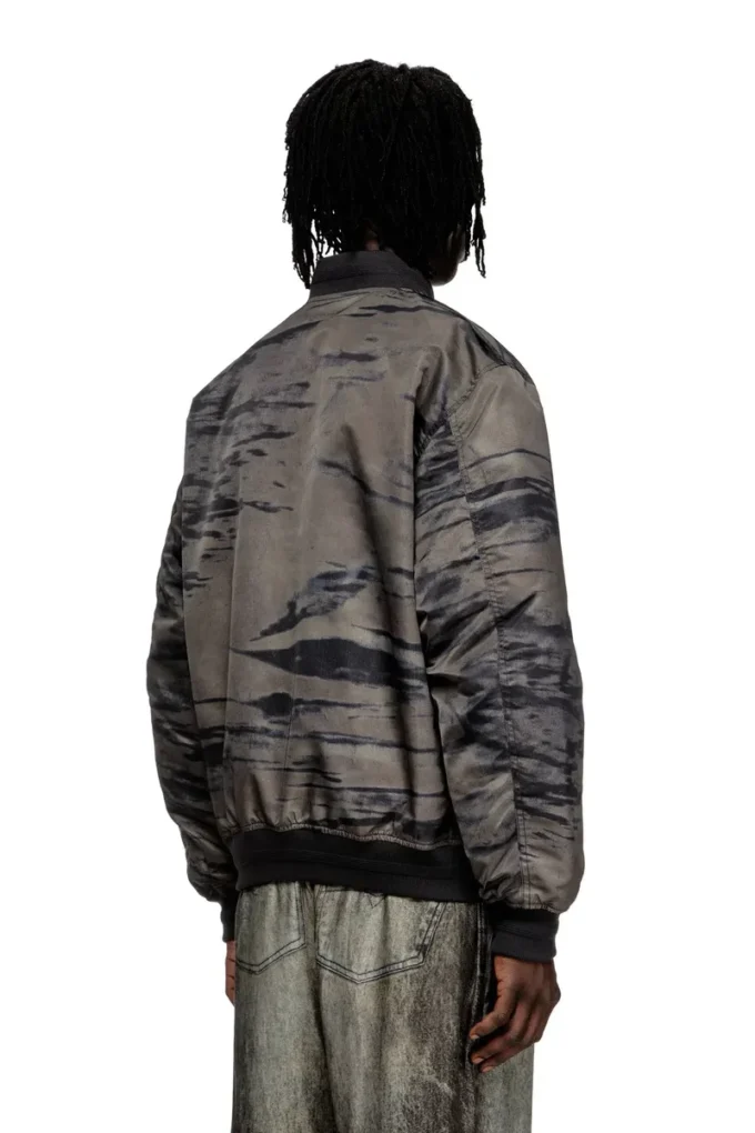 j-kepes-dlbz Blouson bomber rembourré en satin imprimé