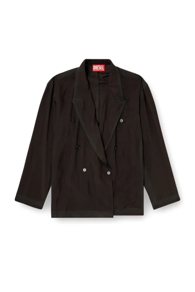 j-keysery Blazer croisé en shell froissé