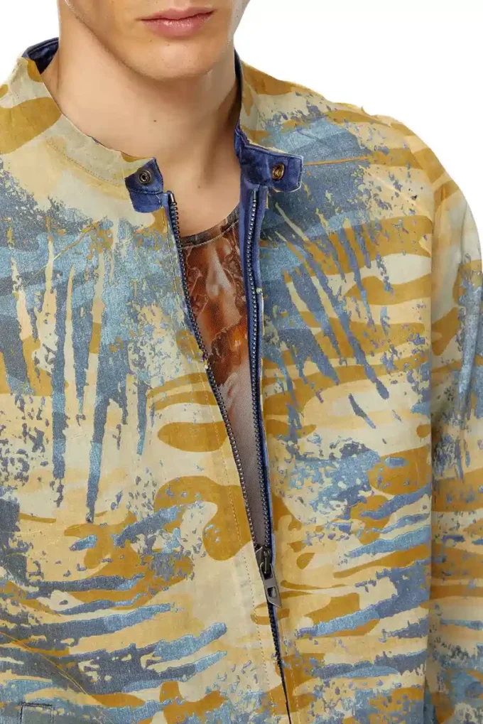 j-met-dev Blouson motard amovible en gabardine camouflage