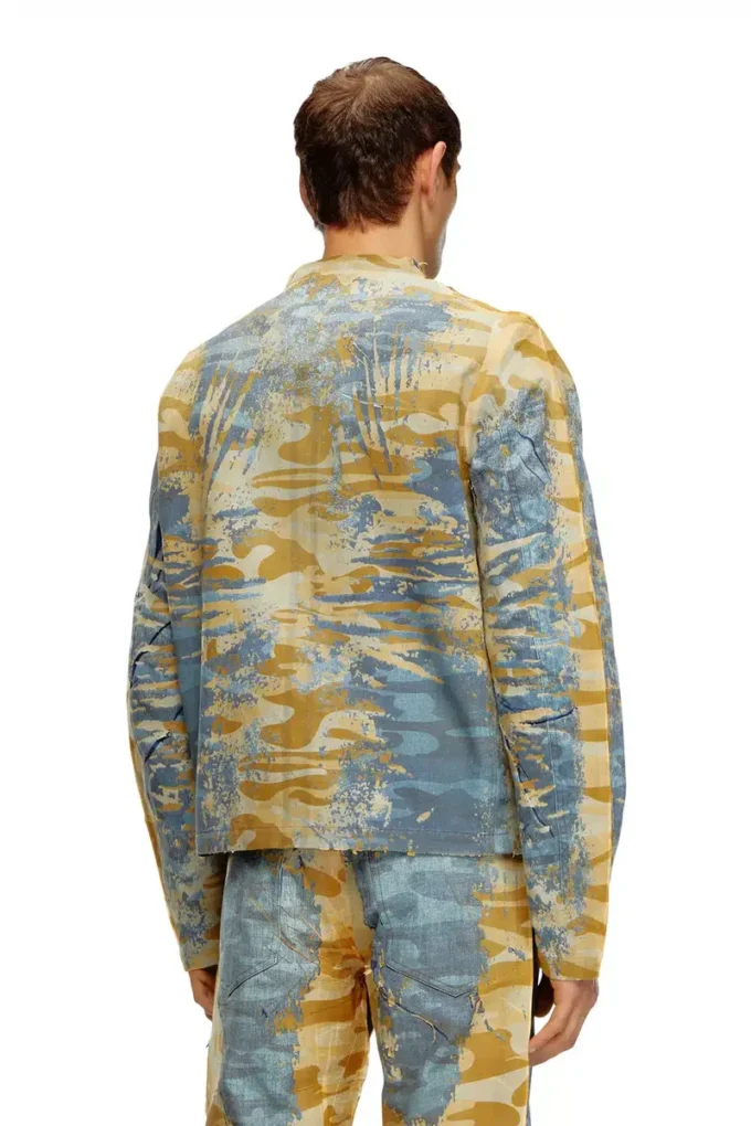 j-met-dev Blouson motard amovible en gabardine camouflage