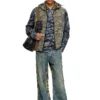 j-ostend-sl-camu Gilet à capuche avec imprimés camouflage mixtes