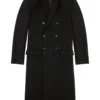 j-ritz Manteau long en laine cool avec détails en denim