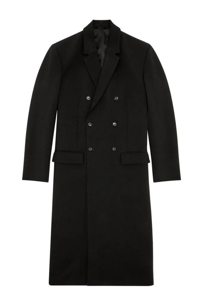 j-ritz Manteau long en laine cool avec détails en denim