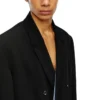 j-ritz Manteau long en laine cool avec détails en denim
