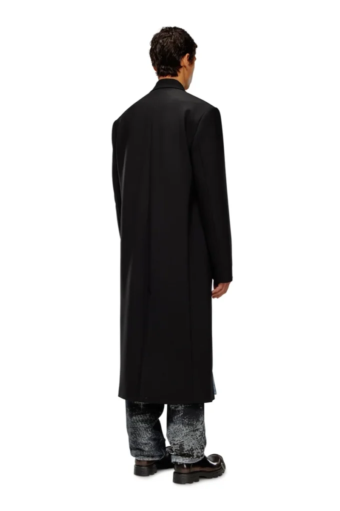 j-ritz Manteau long en laine cool avec détails en denim